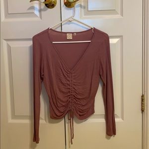 Small long sleeve pink shirt